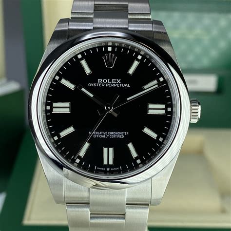 rolex 41mm blacxk dial|rolex oyster 41.